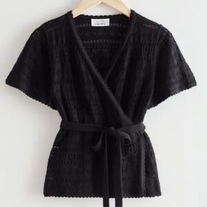 Moving Sale: NWOT & Other Stories Pointelle Wrap Knit Top